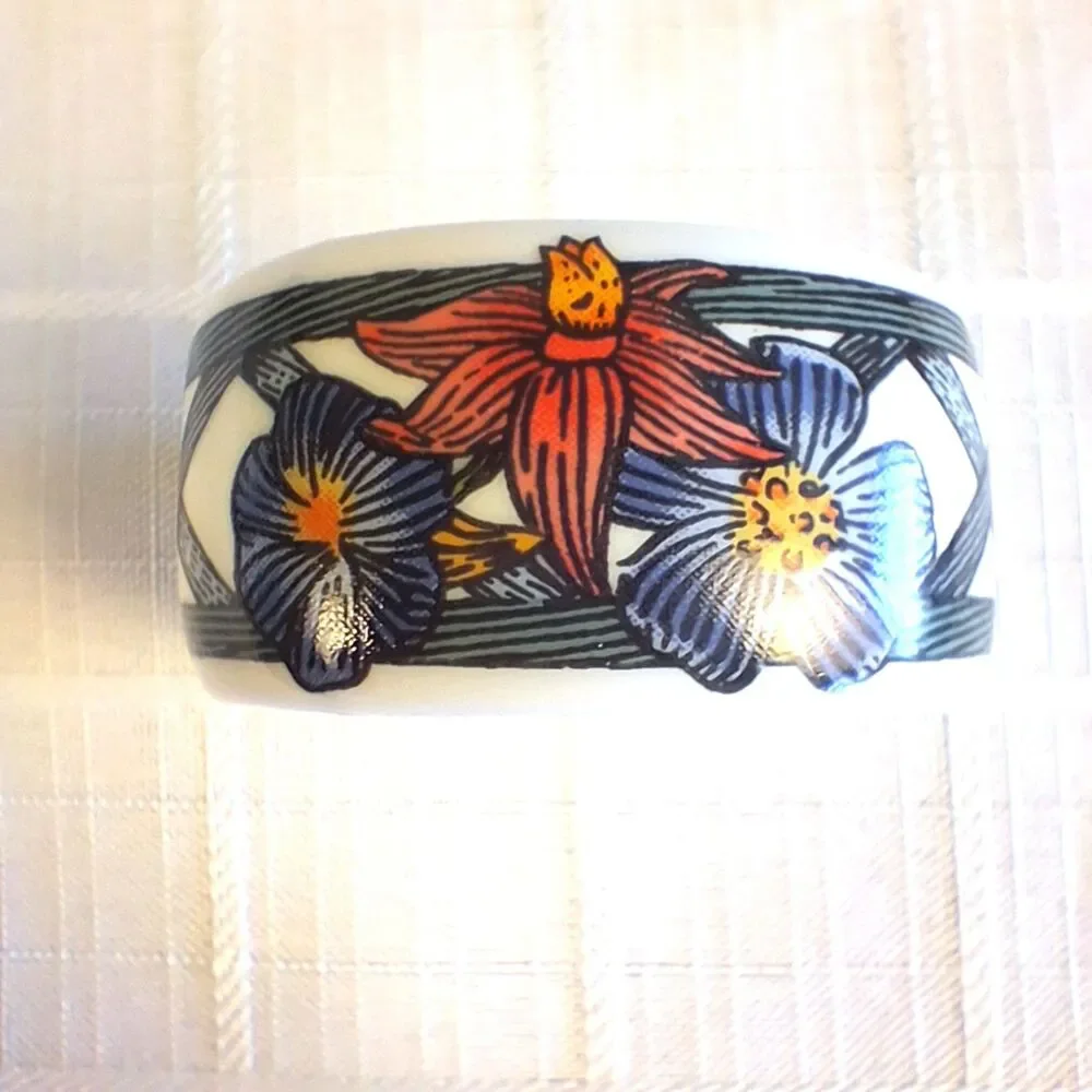 Dansk Nordic Garden Napkin Rings, Set of 4 in Original Box